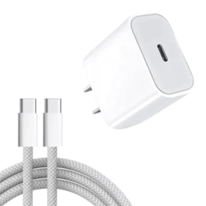 Cargador iPhone 15 Pro Max 20W + Cable Tipo C a C (Genérico Apple)